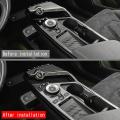 2pcs Car Carbon Fiber Center Console Gear Shift Panel for Kia Ev6 Lhd