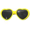 Heart Shape Light Sunglasses for Women Girls Kids Party (yellow)
