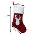 2 Piece 46cm Christmas Stocking Hanging Socks Xmas Rustic