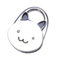 Black Cat Cartoon Foldable Silver Tone Handbag Hook