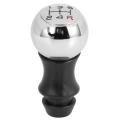 5 Speed Aluminum Gear Shift Knob for Peugeot 106 Silver+black Number