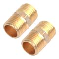 Solid Brass 1/4 Inch Pt Male Thread Water Pipe Straight Connector