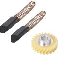 Motor Brush Mixer Worm Drive Gear for Stand & A Pair Of Motor Brushes