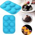 4packs Medium Semi Sphere Mold Baking Mold Half Sphere Silicone Soap