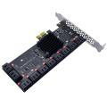 20-port Sata 6gb to Pci Express Controller Expansion Card Pcie