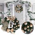 Elegant Champagne Gold Christmas Wreath Home Christmas Ornaments