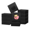 30 Pcs Kraft Paper Box with Window, Boxes for Bakery Cake (black)
