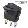 3pc 12v 20a Rocker Toggle Led Switch Blue Light Spst On-off Control