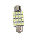 2 White Dome 16 Led 3528 Smd Interior Bulb Light 36mm