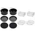 6inch Cake Baking Pan Pizza Pan Fit All 3.2-5.8qt Airfryer, Set Of 5