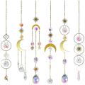 Crystal Suncatcher Rainbow Maker Hanging Prism Ornament Pendant 6pack