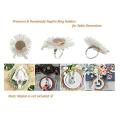 Handmade Flower Napkin Ring Holder - Daisy Napkins Rings Set Of 4