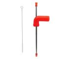 Beer Snorkel Double-layer Beer Snorkel Bar with Cleaning Brush Red