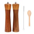 Salt and Pepper Grinders,wood Salt& Mill Set with Spoon for Cooking