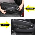 Abs Carbon Fiber Car Seat Adjustment Button Cover Trim Sticker