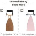 Ironing Board Hanger Iron Board Wall Mount for Laundry Rooms Black