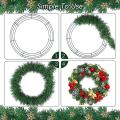 12 Pieces Of 14-inch Steel Wire Garland Frame Christmas Dark Green