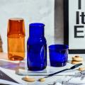 Transparent Candy Color Glass Teacup Set Simple Heat-resistant-blue