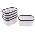 5 Pcs Storage Basket,storage Boxes for Kitchen,bathroom&cabinet,white