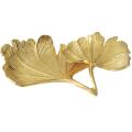 Gold Leaf Ginkgo Biloba Leaf Decorative Tray Gold Jewelry Tray