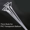 50pcs 40cm Balloon Sticks Transparent Pvc Rods for Balloons with Cup
