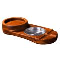 Solid Wood Cigar Ashtray Holder Home Decor Ashtray Accessories A