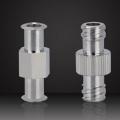 10pcs Coupler Luer Syringe Connector Metal Double Joints Adapter
