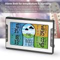 Digital Clock Rf Temperature & Humidity Indicator Warning Alarm