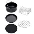 6inch Cake Baking Pan Pizza Pan Fit All 3.2-5.8qt Airfryer, Set Of 5