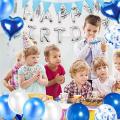 94pcs Blue Balloon Set, Heart Balloons Latex Balloons, for Birthday