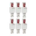 6 Pcs Network Connectors Tool-free Rj45 Cat6 Lan Utp Cable Plug