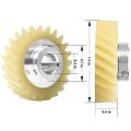 3pcs Mixer Worm Gear Replacement Part for Whirlpool & Kenmore Mixers