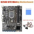 B250c Miner Motherboard+ Cable with Light+ Pad Slot Lga1151 Ddr4