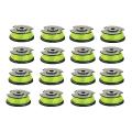 16 Pack Replacement Spool Line for Ryobi Rac143 36v Cordless Trimmers