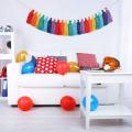 Boho Tassel Garland Colorful Banner with Wood Beads for Bedroom A