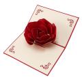 3d Pop Up Rose Thank You Greeting Postcards Flower Handmade