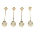 4pcs / Vintage Gold Spoon Coffee Ice Cream Dessert Spoons Royal Style