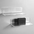 Floating Shelves Set Of 3 with Cable Clips - Wall Small Display Shelf