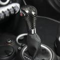 Real Carbon Fiber Interior Trim Car Gear Shift Cover Sticker for Mini