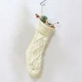Christmas Stocking Knitted Wool Home Decoration,white