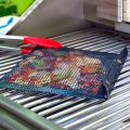 Mesh Non-stick Bbq Grill Bag Reusable and Easy to Clean+brush, 4 Pack