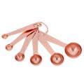 Rose Gold Measuring Spoons Set Of 6 Stainless Steel Mirror Dry