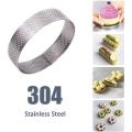 30pcs 4.5cm Round Stainless Perforated Seamless Tart Ring with Hole