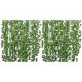 24pcs Artificial Ivy Vine Hanging Leaf Vine Family 84 Feet, Green
