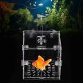 Aquarium Breeding Isolation Box Acrylic Transparent (10x10x10cm)