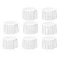 8 Pack 84 Inch White Disposable Peva Plastic Round Tablecloths(white)