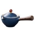 Ceramic Teapot with Wooden Handle Side-handle Pot Household Teaware 2
