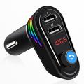 Ap02 Car Bluetooth Mp3 Player Dual Usb Car Charger with Lights,black