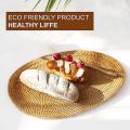 2 Pcs Oval Rattan Placemat,natural Rattan Hand-woven,tea Ceremony