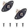 1/4inch Oval Dented Electric Guitar Jack Output Plate Socket,2pack